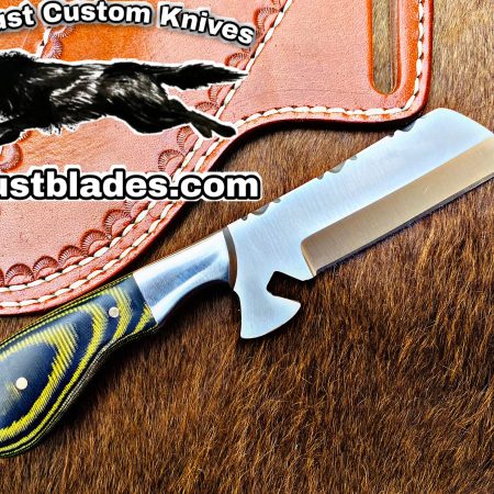 Black Smith Made Of D2 Steel Full Tang Blade Bull Cutter Knife…