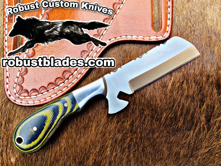 Black Smith Made Of D2 Steel Full Tang Blade Bull Cutter Knife…