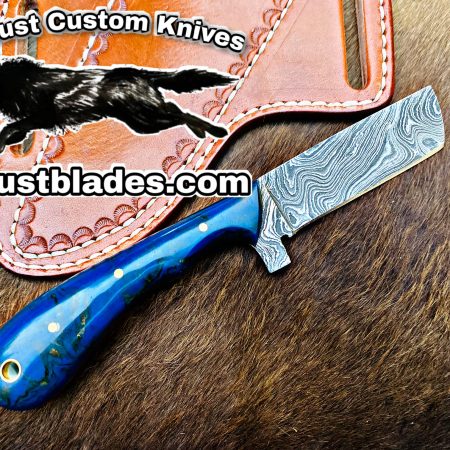 Black Smith Smith Made Of Damascus Steel Full Tang Blade Bull Cutter Knife…