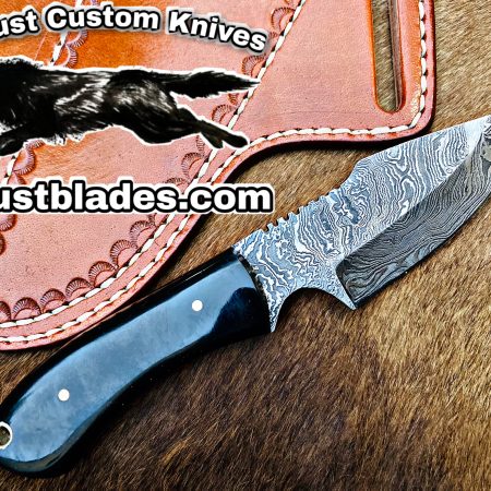 Black Smith Made Of Cowboy And Skinner Knife With Damascus Steel…