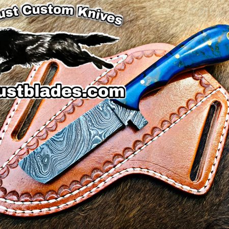 Black Smith Smith Made Of Damascus Steel Full Tang Blade Bull Cutter Knife…