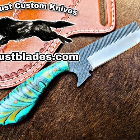 Black Smith Made Of Damascus Steel Full Tang Blade Bull Cutter Cutter Knife…