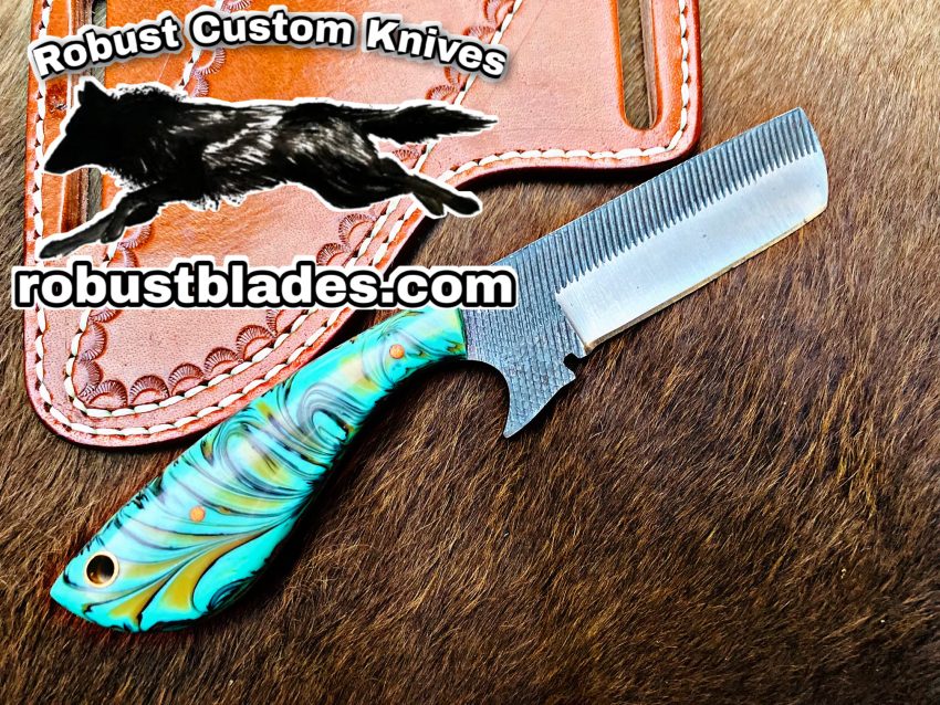 Black Smith Made Of Damascus Steel Full Tang Blade Bull Cutter Cutter Knife…