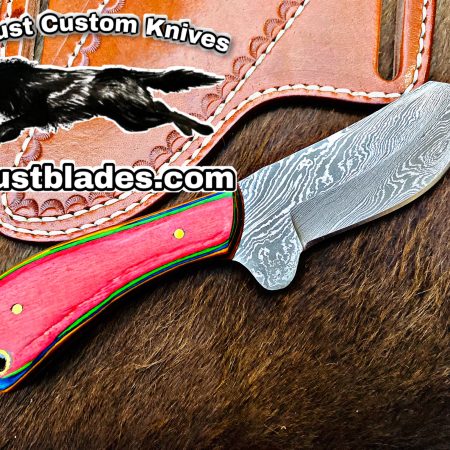 Black Smith Made Of Cowboy And Skinner Knife With Damascus Steel…