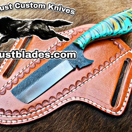 Black Smith Made Of Damascus Steel Full Tang Blade Bull Cutter Cutter Knife…