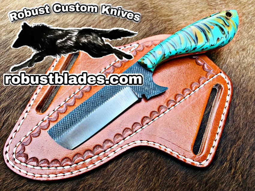 Black Smith Made Of Damascus Steel Full Tang Blade Bull Cutter Cutter Knife…