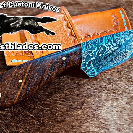 Black Smith Made Of Cowboy And Skinner Knife With Damascus Steel…