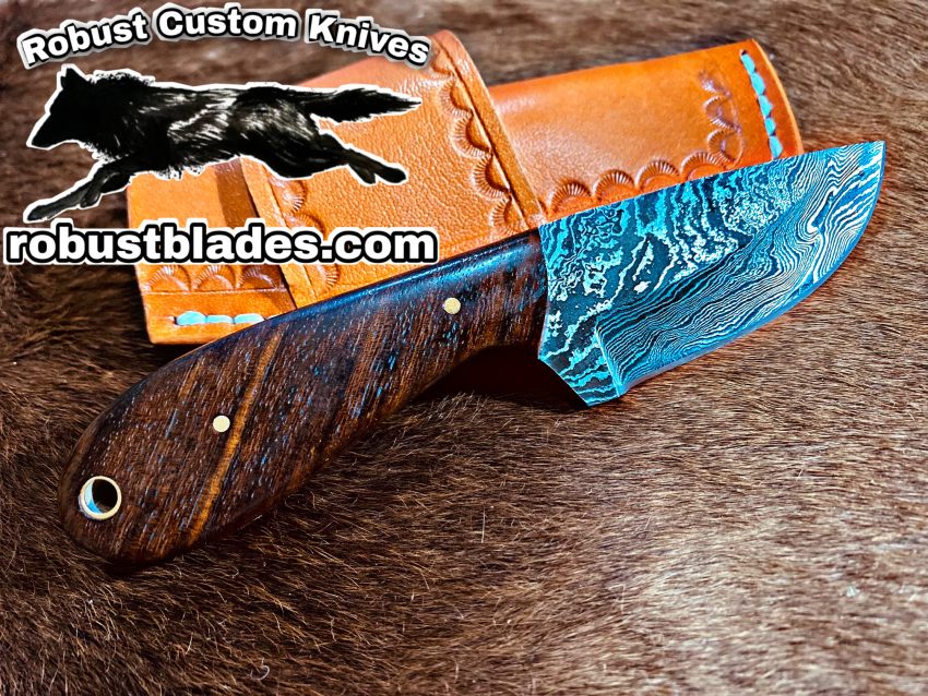 Black Smith Made Of Cowboy And Skinner Knife With Damascus Steel…