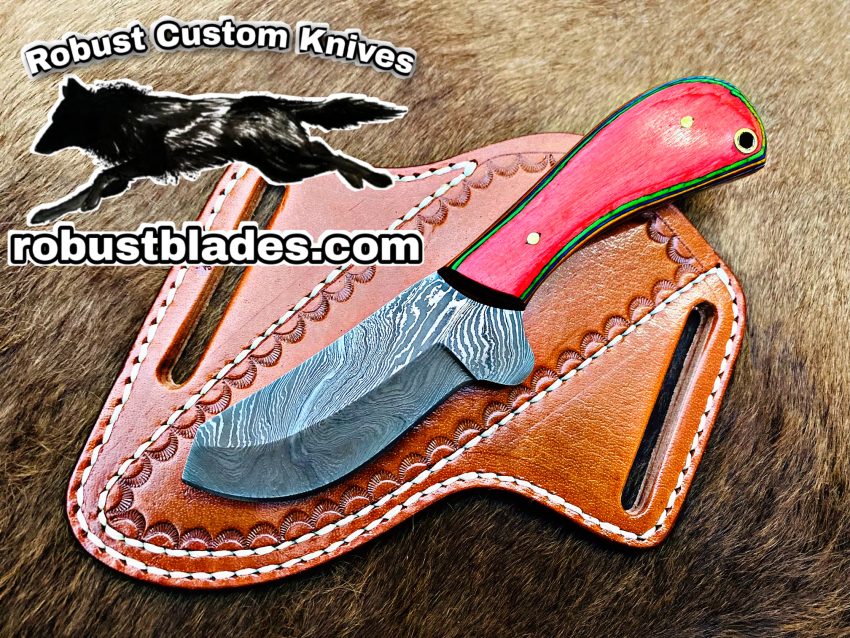 Black Smith Made Of Cowboy And Skinner Knife With Damascus Steel…