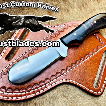 Black Smith Made Of D2 Steel Full Tang Blade Bull Cutter Knife…