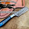 Black Smith Made Of Damascus Steel Full Tang Blade Bull Cutter Knife…