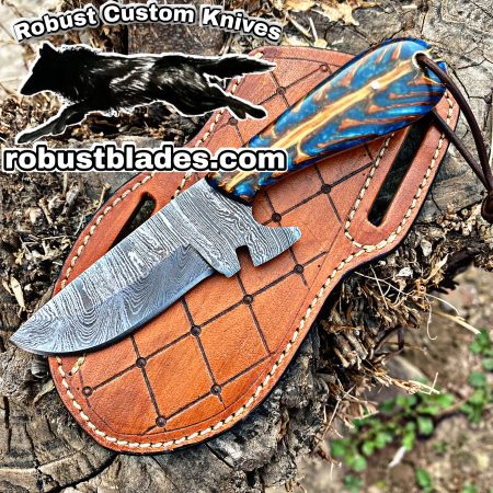 Black Smith Made Of Cowboy And Skinner Knife With Damascus Steel…