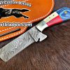 Black Smith Made Of Damascus Steel Full Tang Blade Bull Cutter Knife…