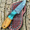 Black Smith Made Of Damascus Steel Handmade Cowboy Knife…