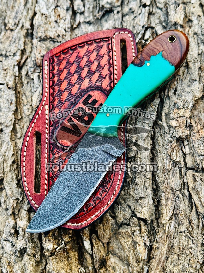Black Smith Made Of Damascus Steel Handmade Cowboy Knife Get Your Name Or Initial On The Blade And Sheath Just Write Your Initial In The Note…
