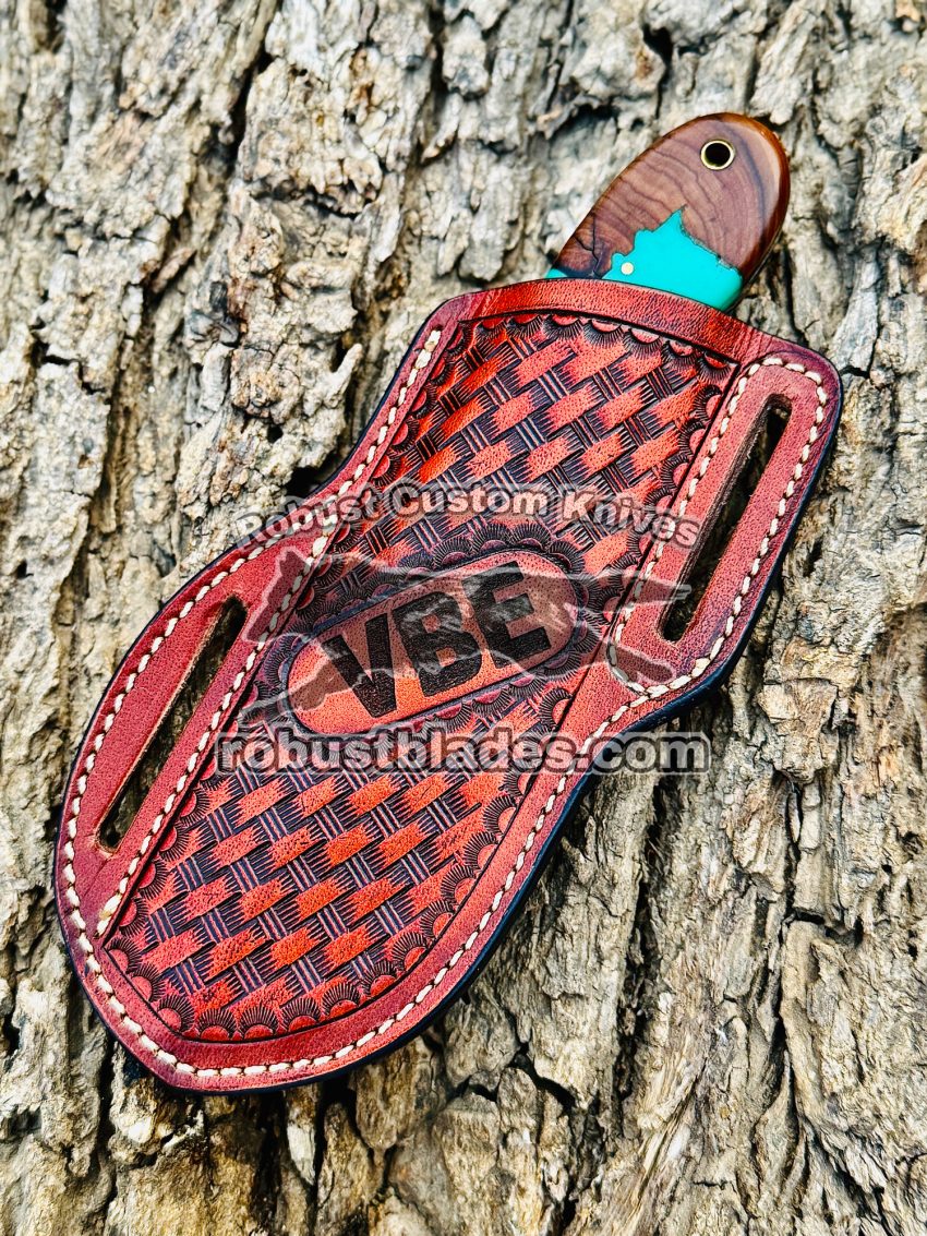 Black Smith Made Of Damascus Steel Handmade Cowboy Knife Get Your Name Or Initial On The Blade And Sheath Just Write Your Initial In The Note…