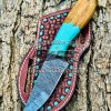 Black Smith Made Of Damascus Steel Handmade Cowboy Knife…