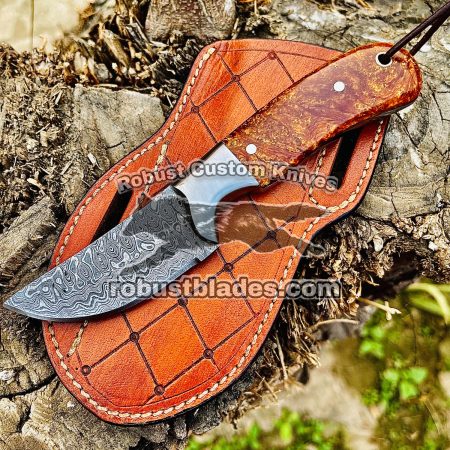 Black Smith Made Of Damascus Steel Handmade Cowboy Knife…