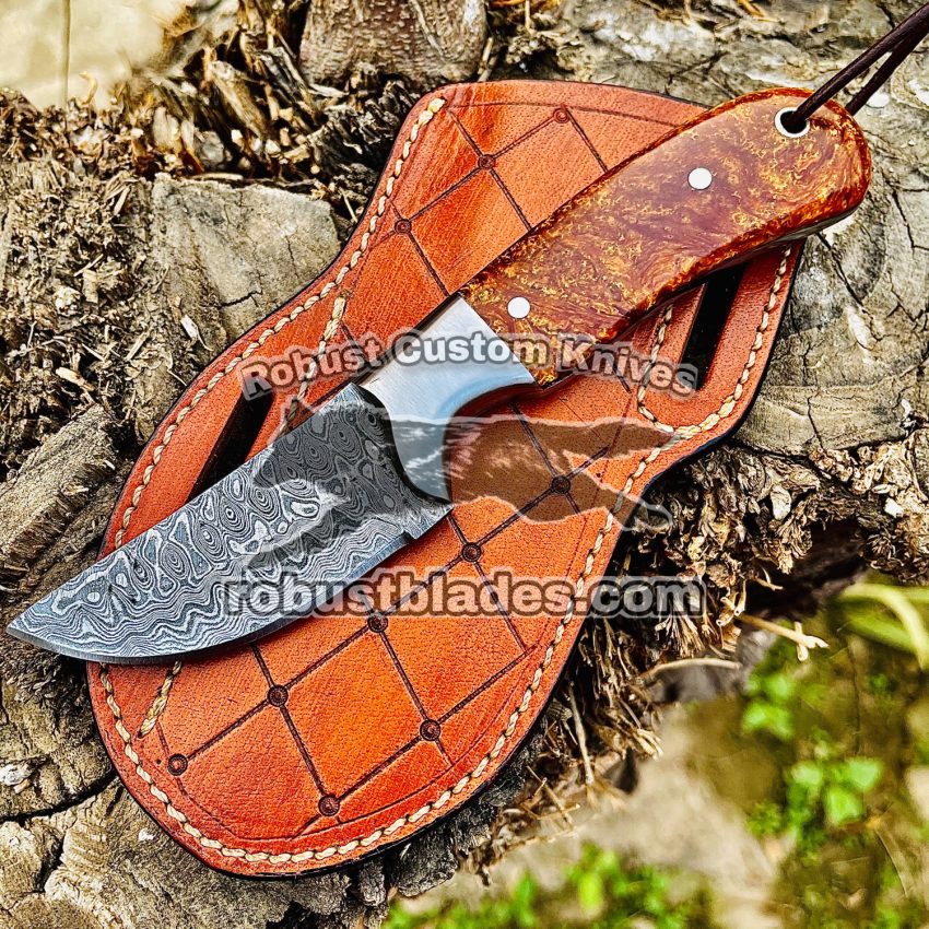 Black Smith Made Of Damascus Steel Handmade Cowboy Knife…