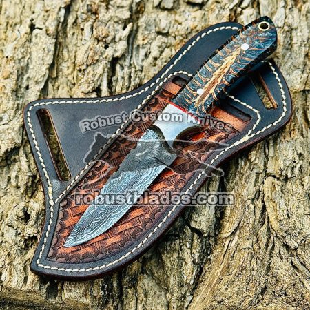 Black Smith Made Of Damascus Steel Handmade Cowboy Knife…