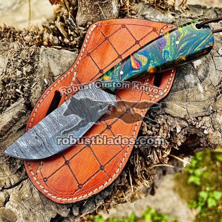Black Smith Made Of Damascus Steel Handmade Cowboy Knife…