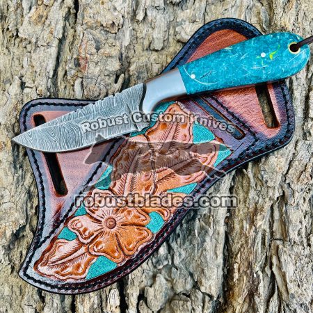 Black Smith Made Of Damascus Steel Handmade Cowboy Knife…