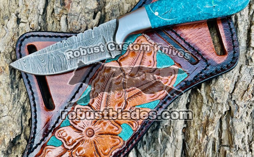 Black Smith Made Of Damascus Steel Handmade Cowboy Knife…