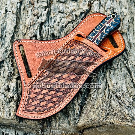 Black Smith Made Of Damascus Steel Handmade Cowboy Knife…