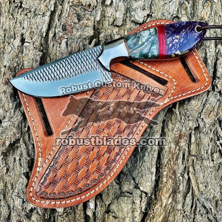 Black Smith Made Of Cowboy And Skinner Knife With Horse Rasp Steel…