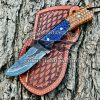 Black Smith Made Of Damascus Steel Handmade Cowboy Knife…
