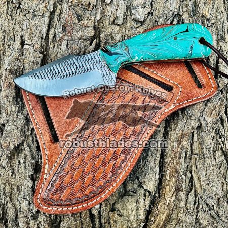 Black Smith Made Of Cowboy And Skinner Knife With Horse Rasp Steel…