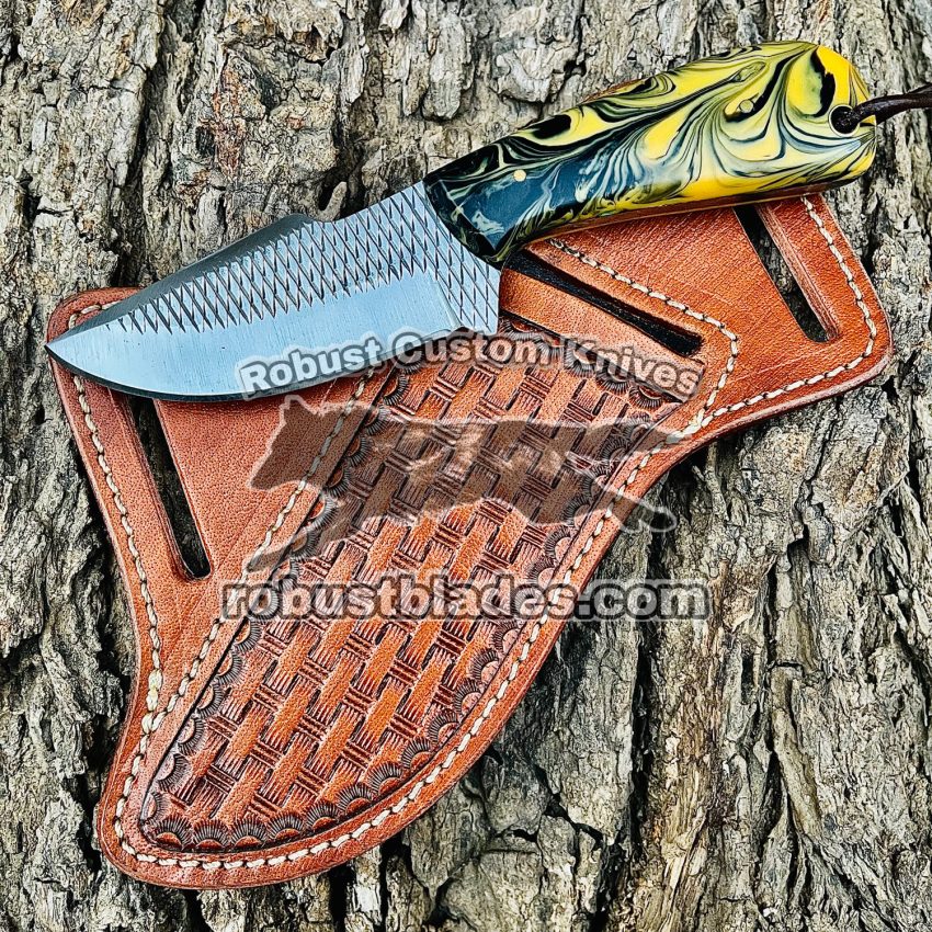 Black Smith Made Of Cowboy And Skinner Knife With Horse Rasp Steel…