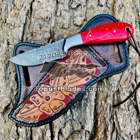 Black Smith Made Of Damascus Steel Handmade Cowboy Knife…