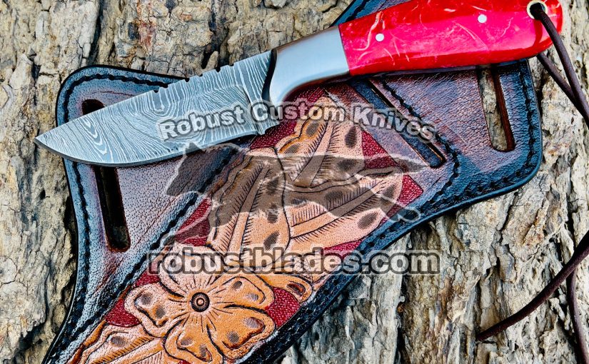 Black Smith Made Of Damascus Steel Handmade Cowboy Knife…