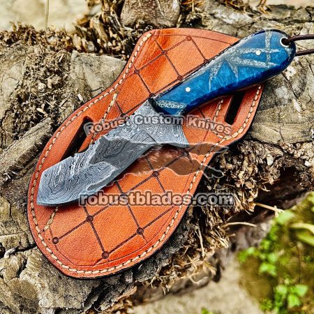 Black Smith Made Of Damascus Steel Handmade Cowboy Knife…