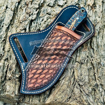 Black Smith Made Of Damascus Steel Handmade Cowboy Knife…