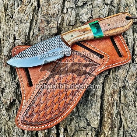 Black Smith Made Of Cowboy And Skinner Knife With Horse Rasp Steel…