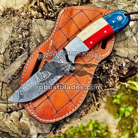 Black Smith Made Of Damascus Steel Handmade Cowboy Knife…