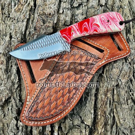 Black Smith Made Of Cowboy And Skinner Knife With Horse Rasp Steel…