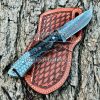 Black Smith Made Of Damascus Steel Handmade Cowboy Knife…