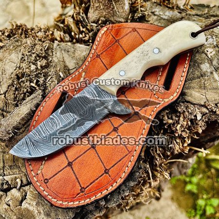 Black Smith Made Of Damascus Steel Handmade Cowboy Knife…