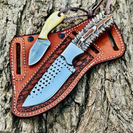 Black Smith Made Of Horse Rasp Steel Handmade Cowboy Knife And 4” Inches Mini Knife…