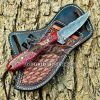 Black Smith Made Of Damascus Steel Handmade Cowboy Knife Get Your Name Or Initials On The Blade And Sheeth Just Write Your Initials In The Note…