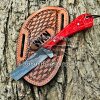 Black Smith Made Of Damascus Steel Handmade Bull Cutter Knife Get Your Name Or Initials On The Blade And Sheeth Just Write Your initials In The Note…